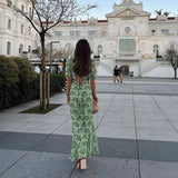 Floral Maxi Dress with Puff Sleeves image 2