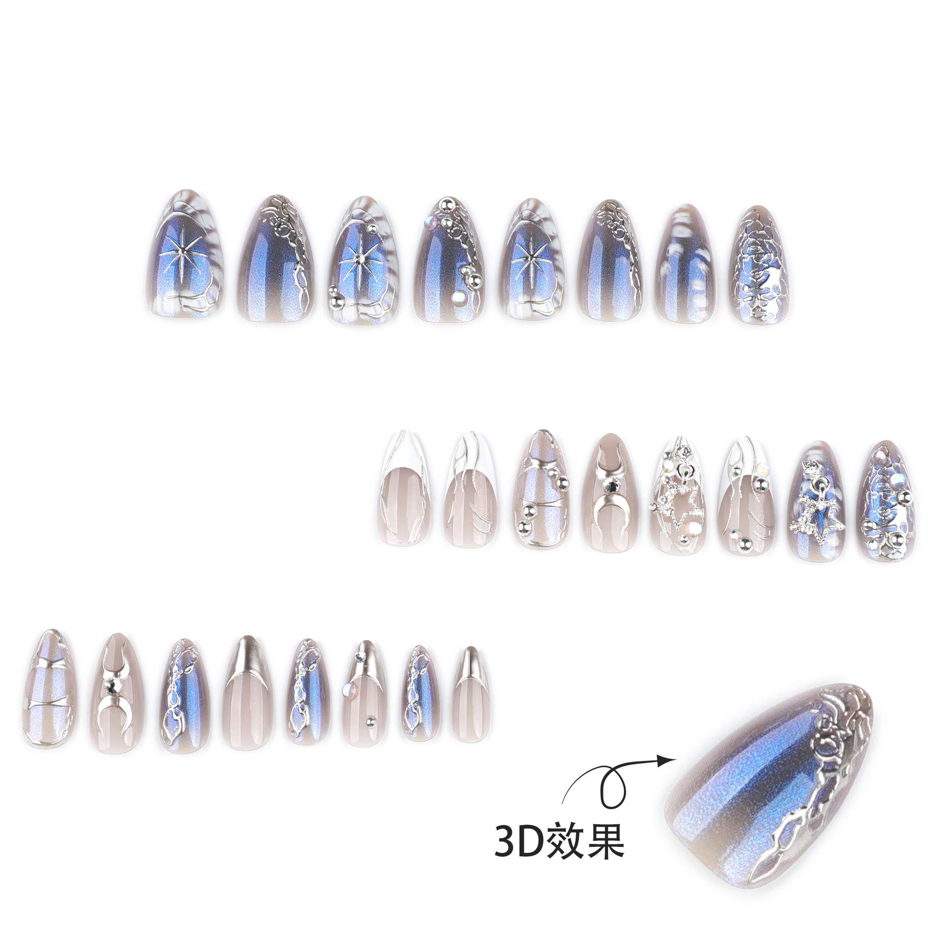 Elegant Grey Accent Nail Art image 2