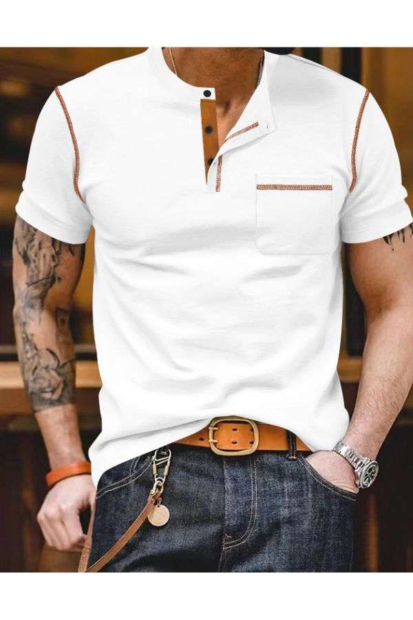 Polo Shirts Short Sleeve T Shirts - M, White image