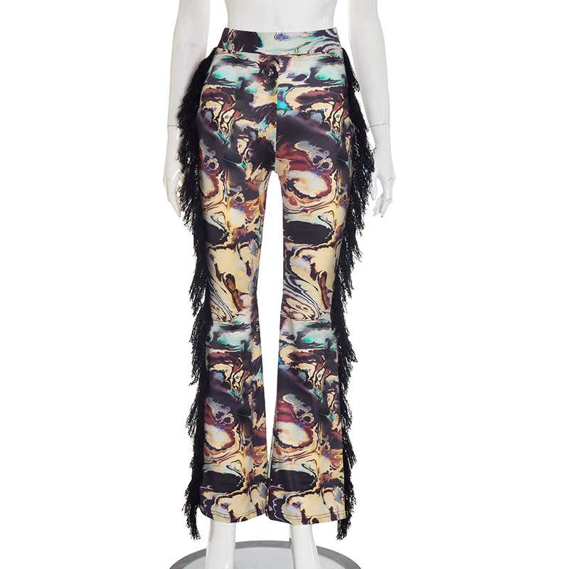 Abstract Print Wide-Leg Pants image 2