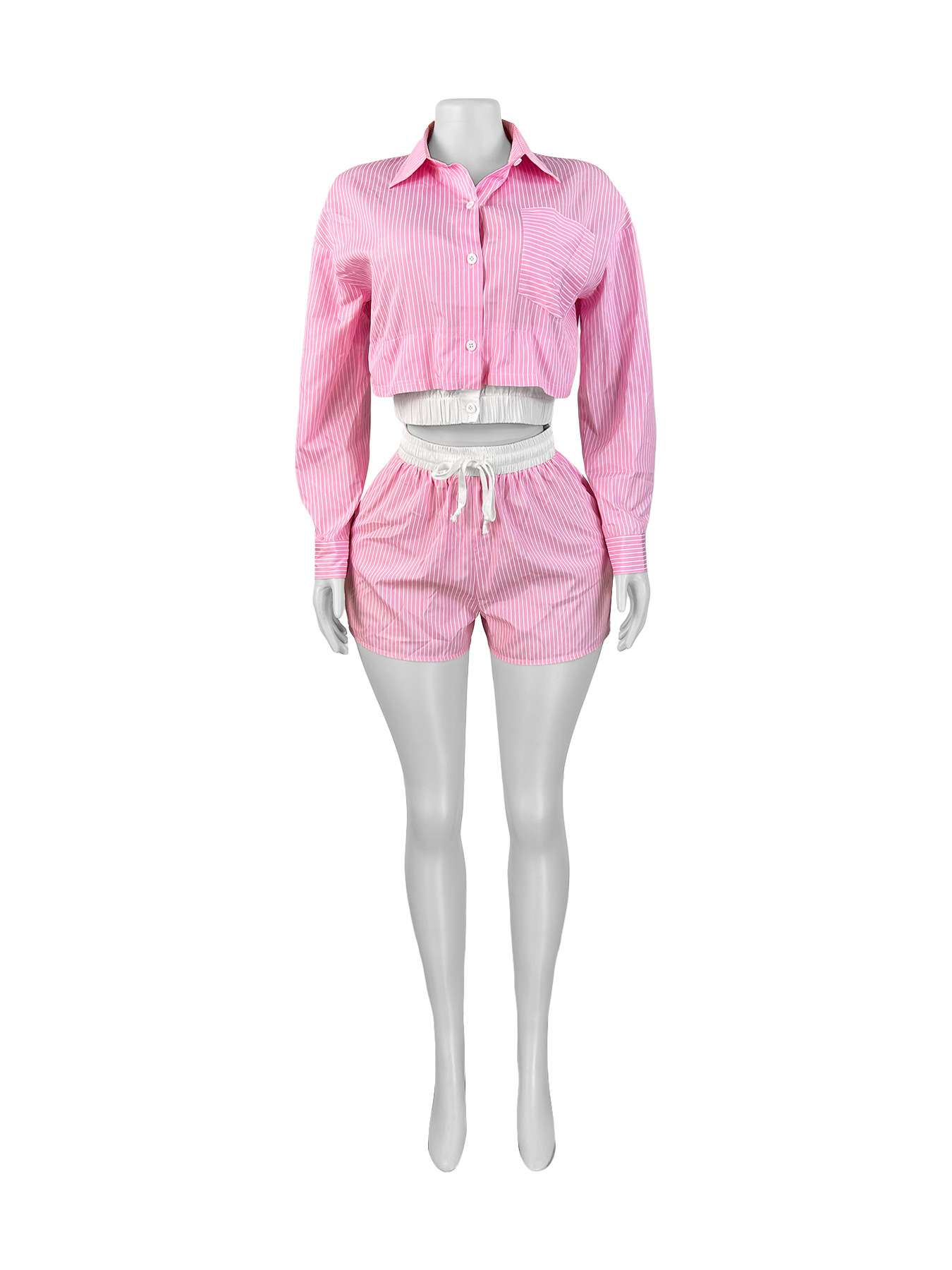 Casual Corduroy Pattern Lounge Set image 6