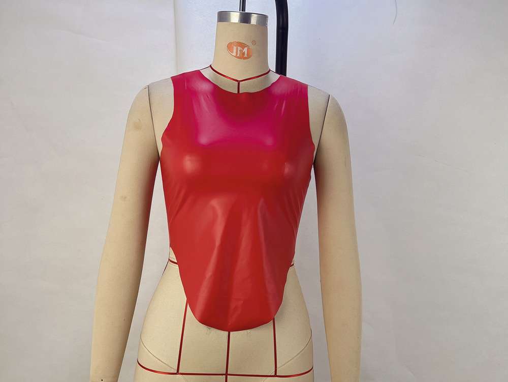 Chic Faux Leather Sleeveless Top image 3