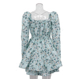 Floral Puff Sleeve Dress with Smocked Waist and Tiered Skirt image 3