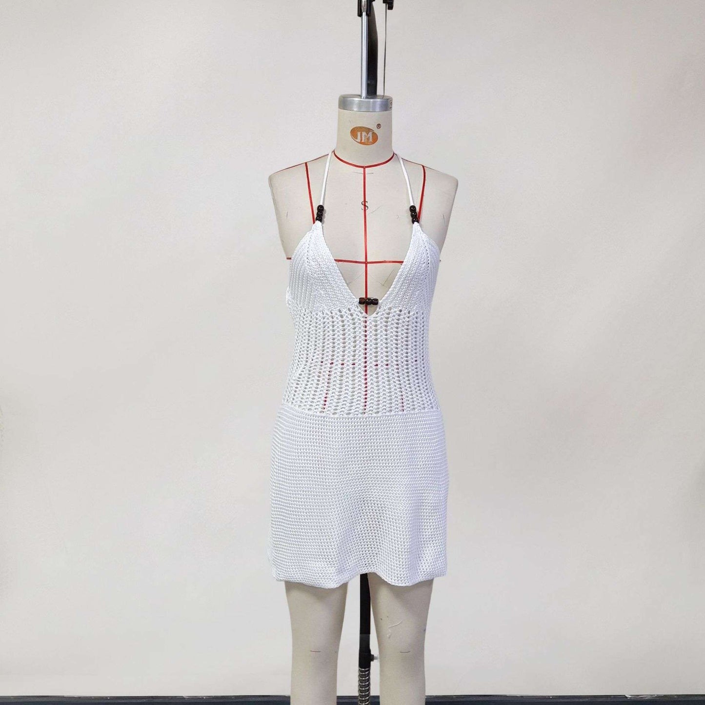 Crochet Halter Mini Dress image 5