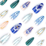 Ocean-Inspired 3D Press-On Nail Art Set image 3