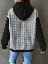 Cozy Quilted Colorblock Hoodie Sweater image 6