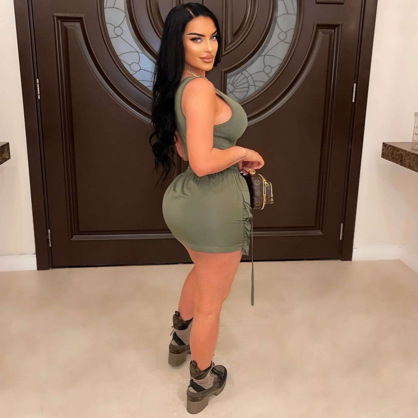 Casual Drawstring Mini Skirt image 3