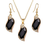 Korean Bridal Geometric earrings and necklace Set image 2