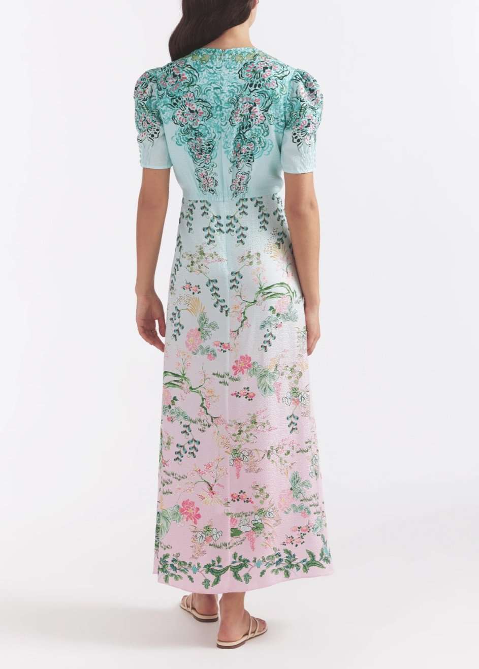 Floral Puff-Sleeve Maxi Dress image 4
