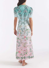 Floral Puff-Sleeve Maxi Dress image 4