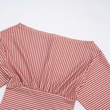 Off-Shoulder Striped Top image 4