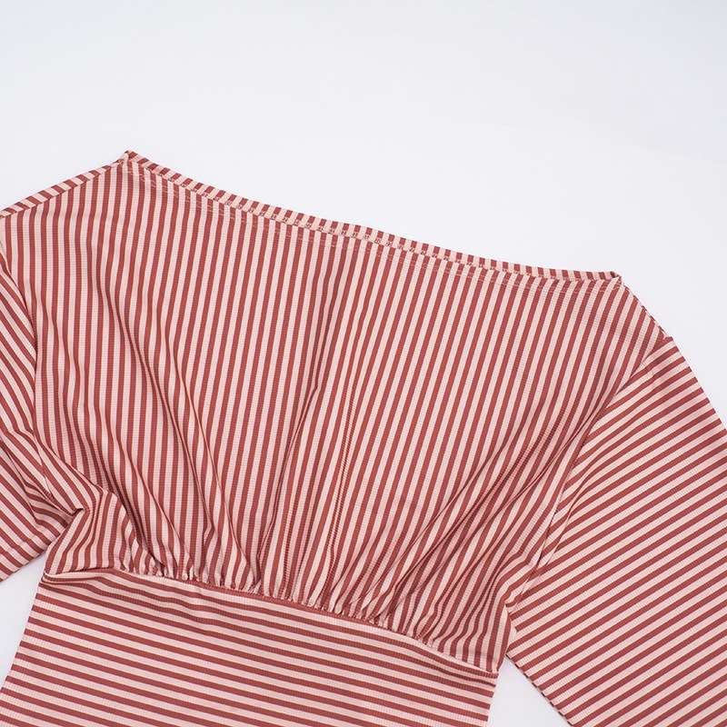 Off-Shoulder Striped Top image 4