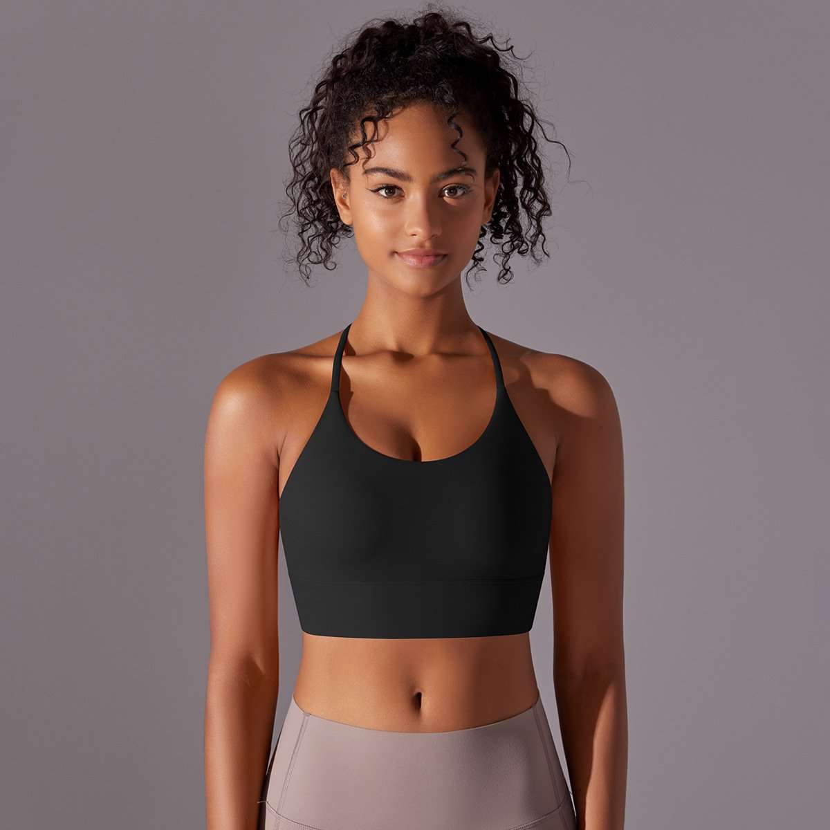 Sports Top with Supportive Fit - Black, L image