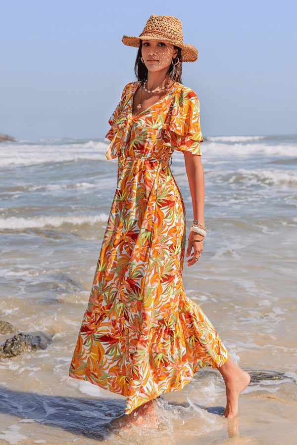 Trendy Bohemian Printed Casual Vacation Dress For Women image 3
