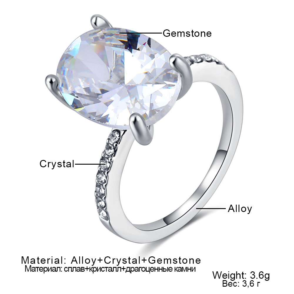 Silver Ring with Gemstone & Crystal image 2