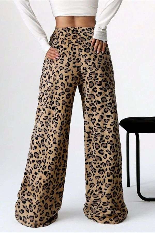 Leopard Print Wide Legs Pants image 2