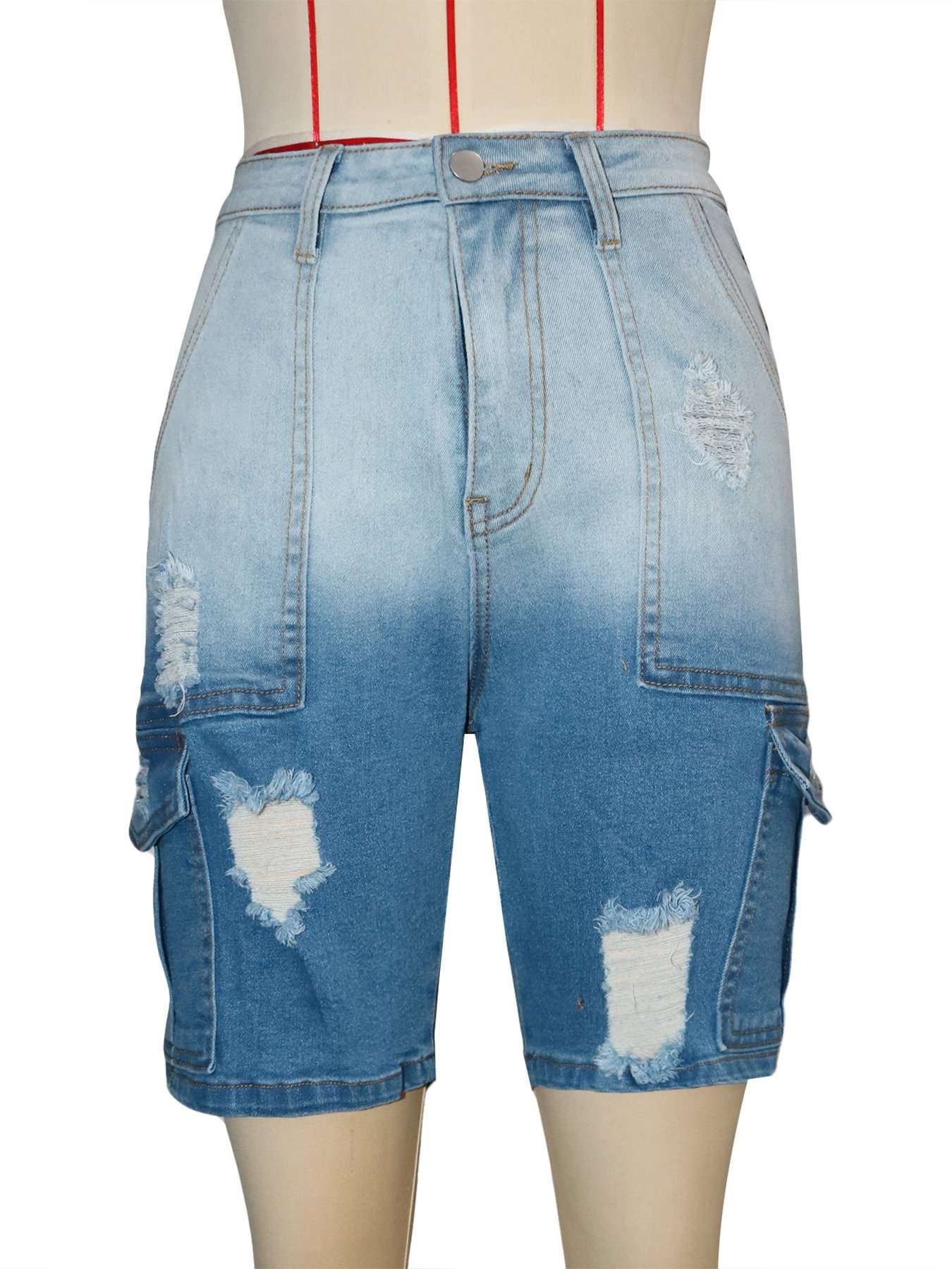 Distressed Denim Shorts image 2