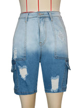 Distressed Denim Shorts image 2