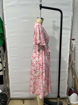 Floral V-Neck Midi Dress image 3