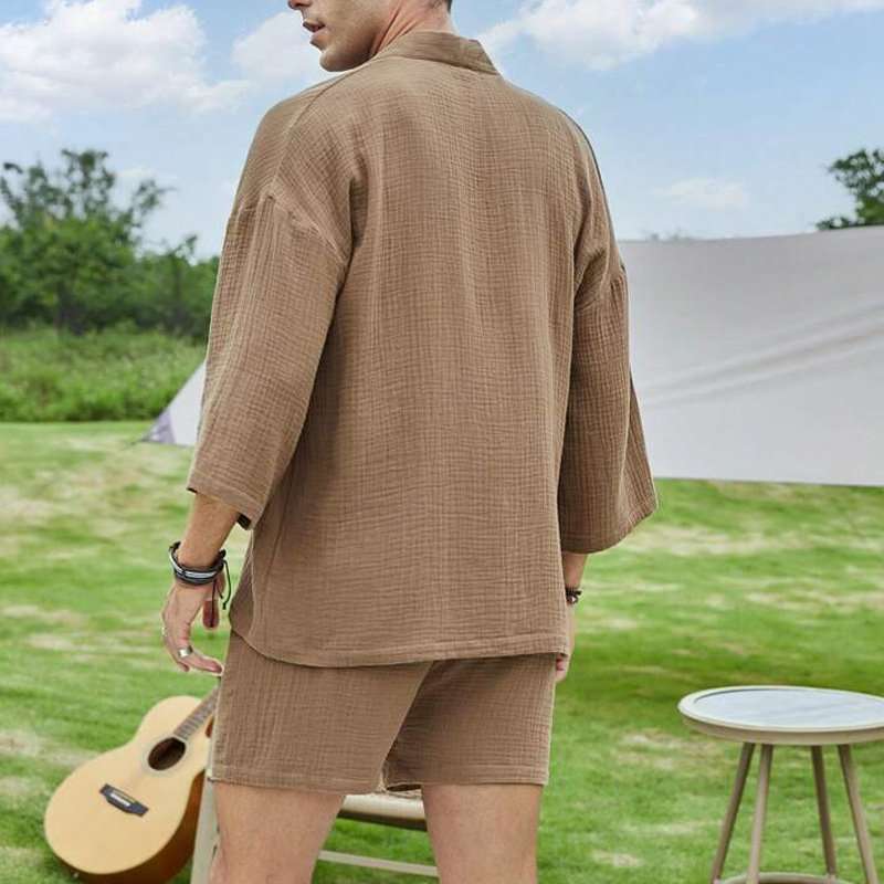 Men Kimono and Shorts Set image 3