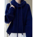 Turtleneck Hooded Loose Sweater image 2