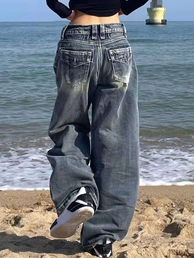 Streetwear popular High Waist image 2