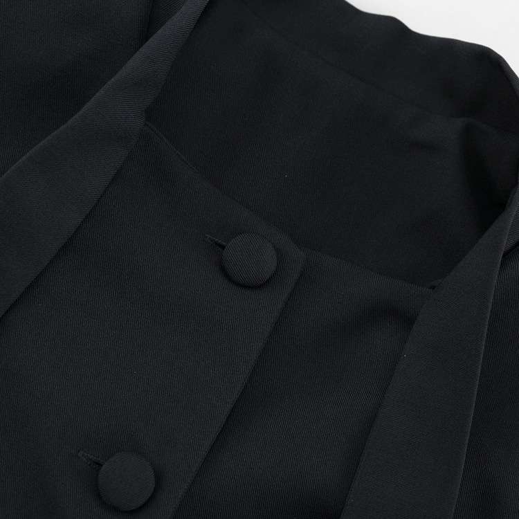 Blazer with Puffed Shoulders and Matching Skirt image 6