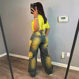 Tie Dye High Waisted Baggy Jeans image 2