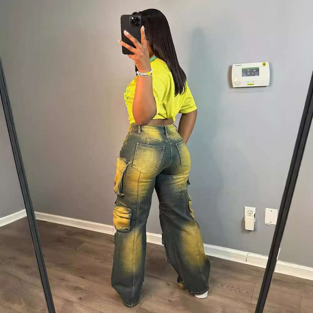 Tie Dye High Waisted Baggy Jeans image 2