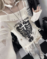 Loose Gothic Knitted Sweater image 3