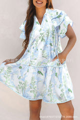 Floral Casual Dress with Ruffle Details image 0