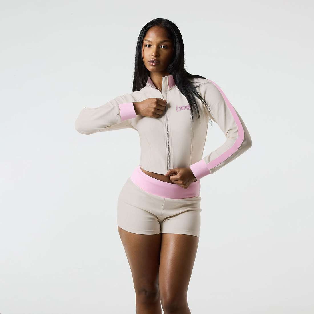 Two-Piece Athletic Loungewear Set - S, Pink image