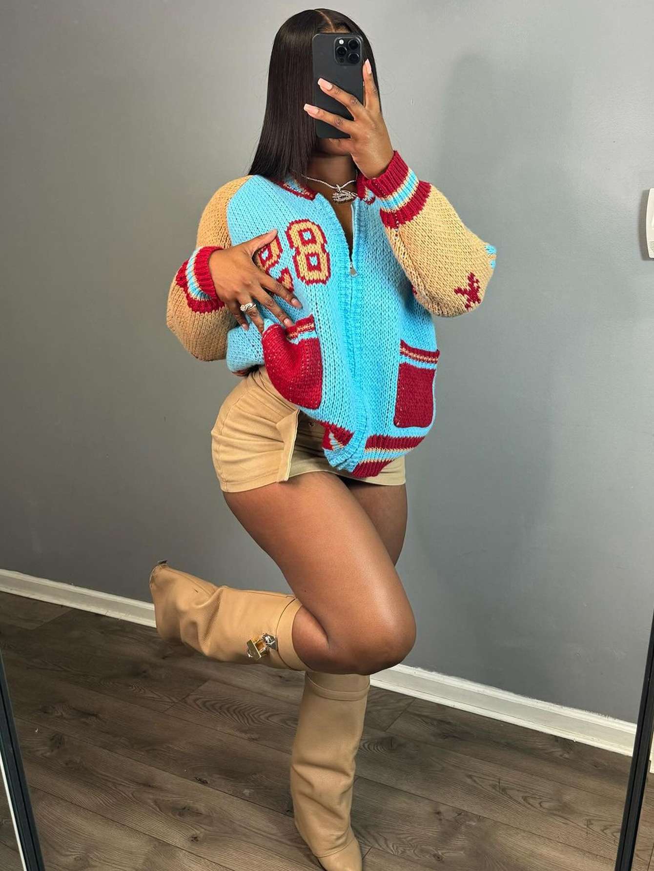 Zip Up Sweater Cardigan image 4