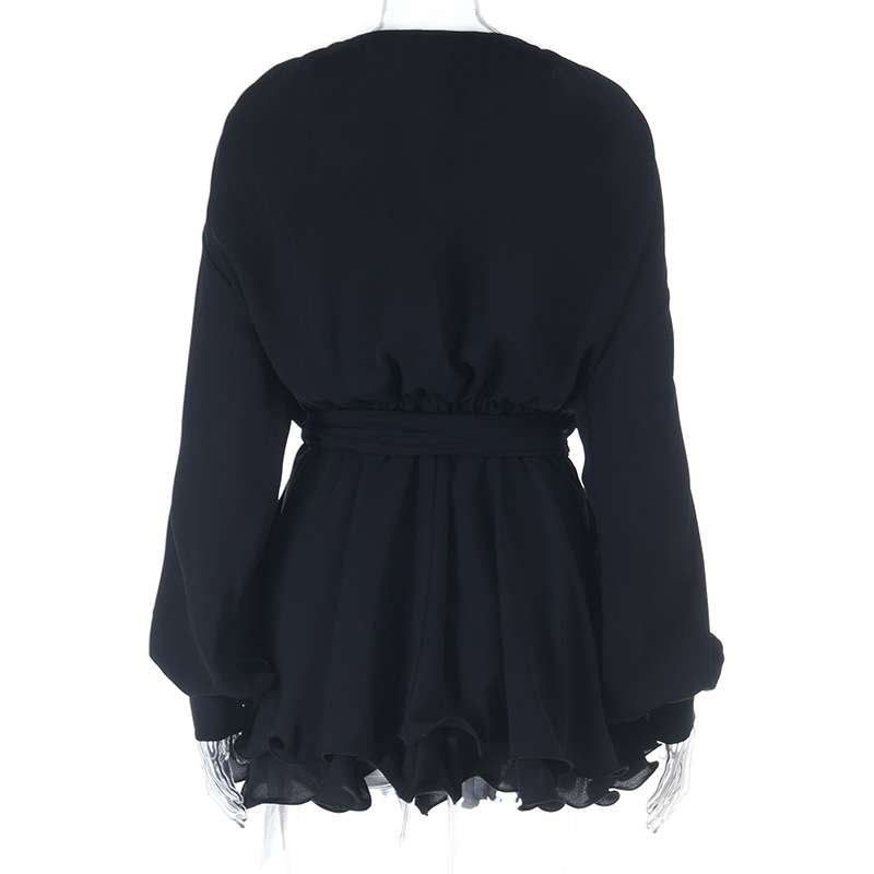 Tie-Waist Dress with Ruffled Hem image 5