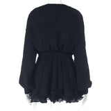 Tie-Waist Dress with Ruffled Hem image 5