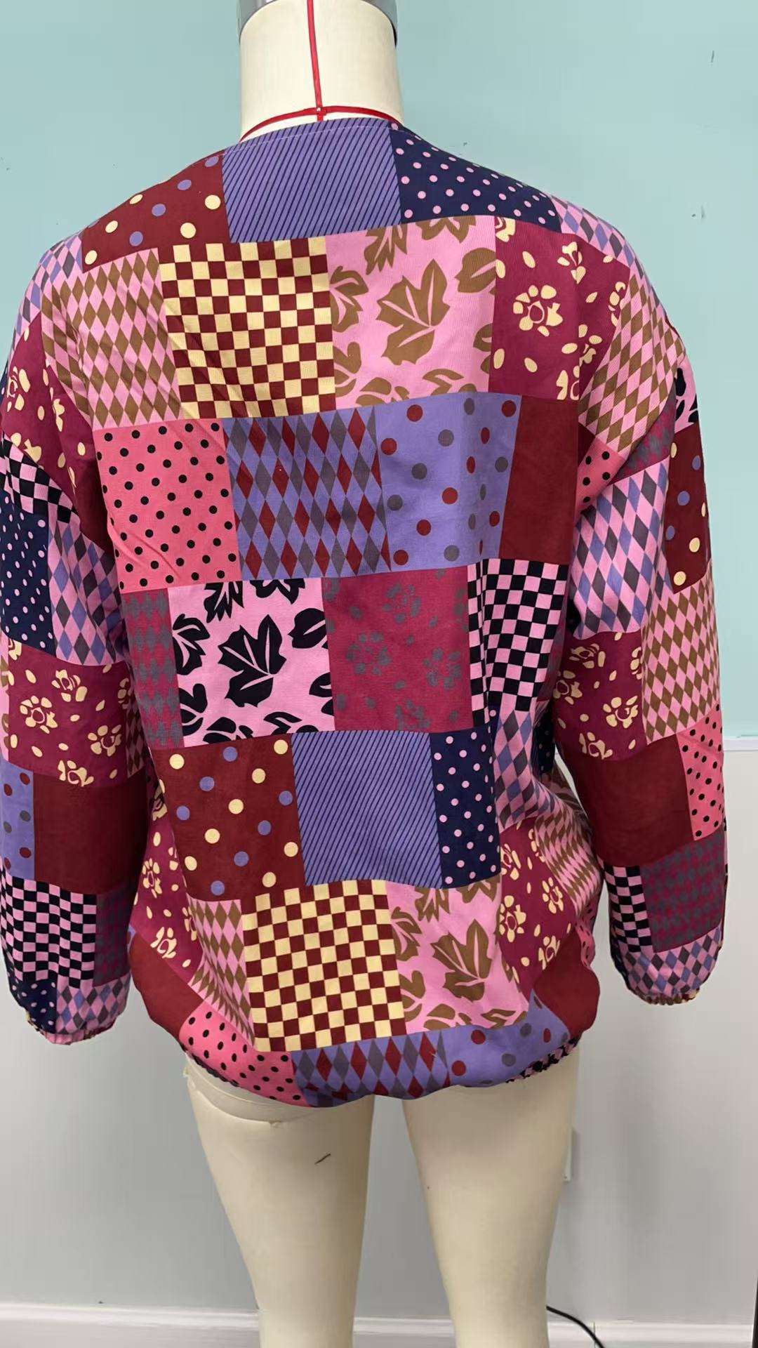 Colorful Patchwork Zip-Up Jacket image 5