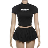 Crop Top & Puff Mini Skirt Set image 3