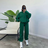 Hoodies Sweatshirt Jogger Sets - XL, Forest Shade Green image