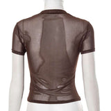 Sheer Mesh Top with Detailing image 2
