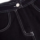 Asymmetrical High-Waisted Denim Mini Skirt image 6