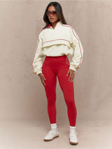 Sporty Chic Two-Piece Set - M, Red image