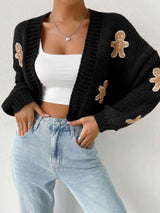 Gingerbread Embroidered Cardigan Jacket image 0