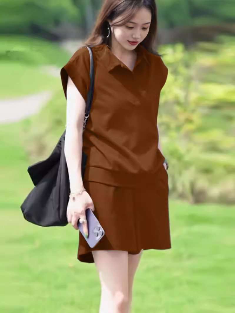 Two-Piece Shirt and Skirt Set image 3