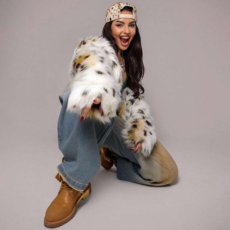 Luxurious Leopard Print Faux Fur Coat image 0