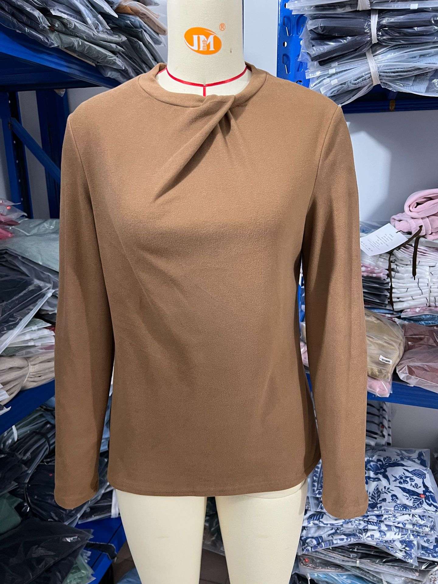 Elegant Long-Sleeve Blouse with Tie-Neck Detail image 4