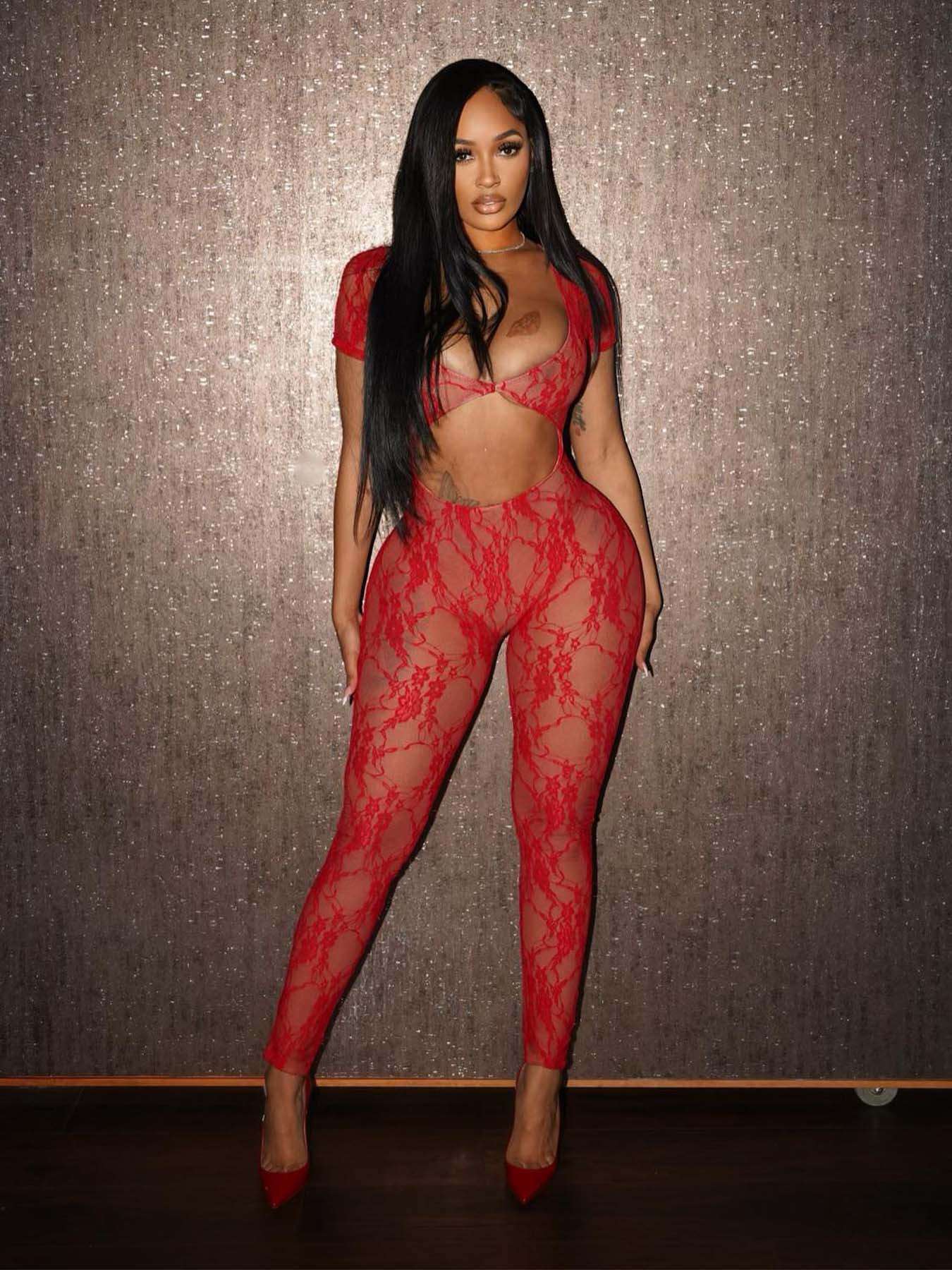 After Hours - Romper - M, Red image