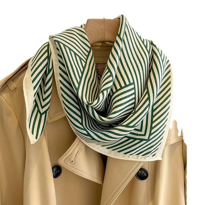 Striped Print Scarf Shawl Hijab for Women image 5
