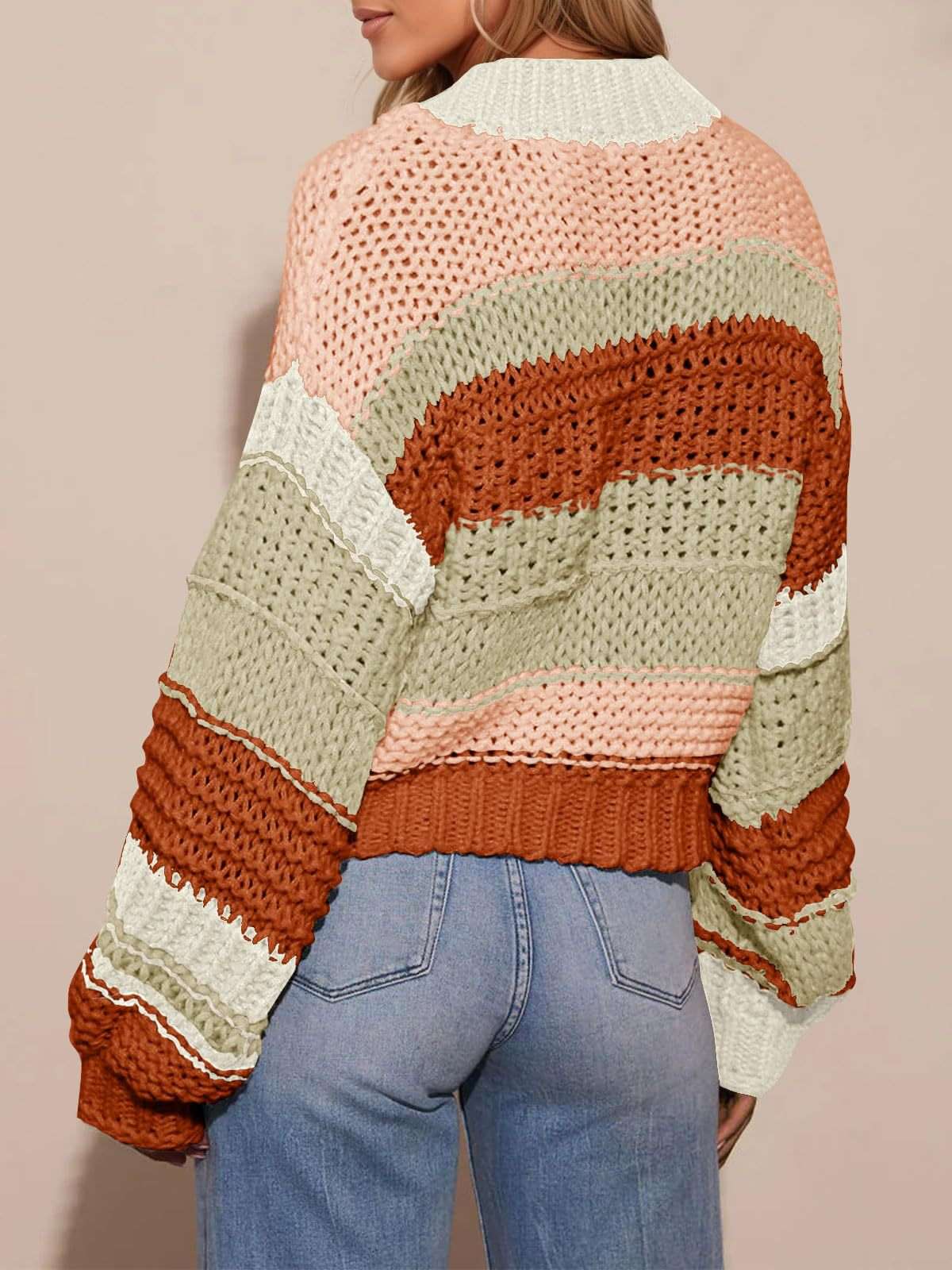 Mixed Stripes Colorful button-Up Sweater image 5