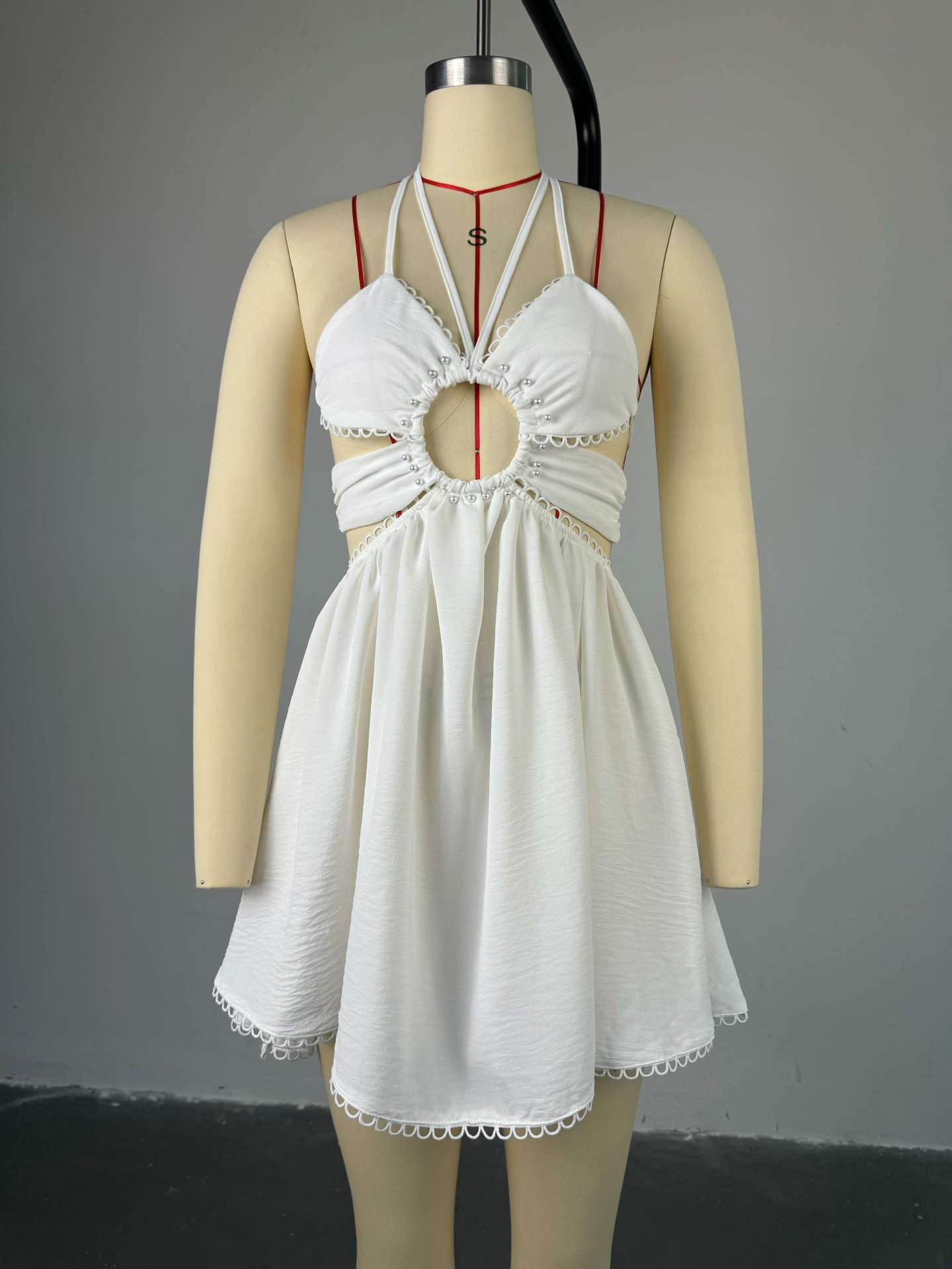 Halter Mini Dress with Cut-Out Detail image 3