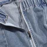 Wrapped Chest Sleeveless Denim Jumpsuit image 4